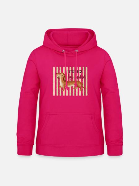 Low Legs High Standards – Lustiger Dackel - Frauen Hoodie - dunkles Pink