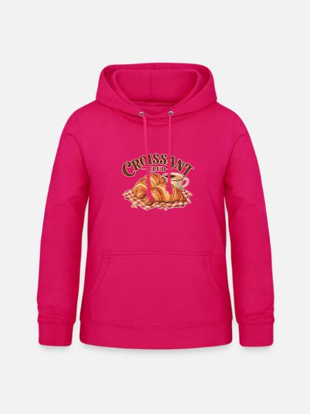 Croissant Club - Frauen Hoodie - dunkles Pink