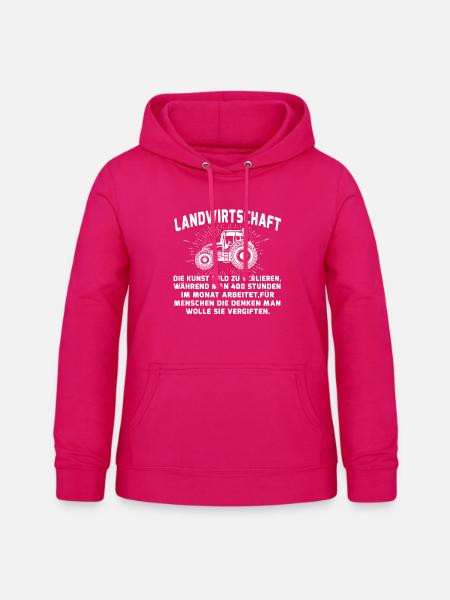 Landwirtschaft - Frauen Hoodie - dunkles Pink