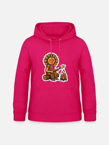 Sonnenblume Lagerfeuer Marshmallow - Frauen Hoodie - dunkles Pink