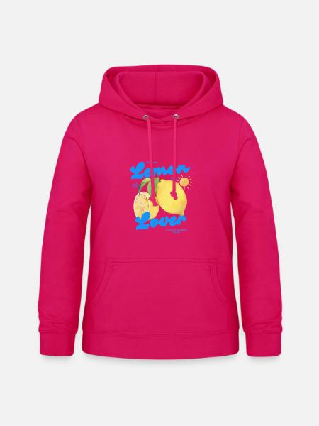 Zitrone Lemon Lover - Frauen Hoodie - dunkles Pink