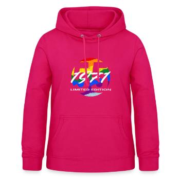 55. Geburtstag 1971 Geschenk für Männer und Frauen - Frauen Hoodie - dunkles Pink - Vorne - AI Model Female 172 light (172cm)