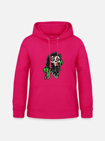 Sensenmann mit Neon-Schleim - Frauen Hoodie - dunkles Pink
