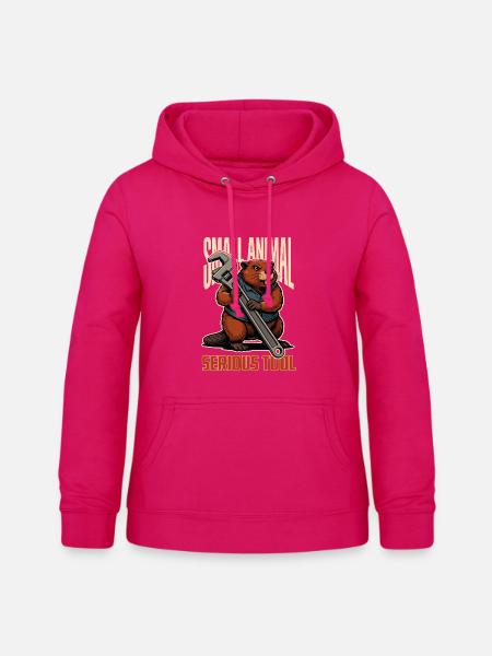 Werkzeug-Biber - Frauen Hoodie - dunkles Pink