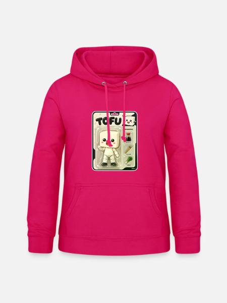 Tofu-Spielzeug-Actionfigur Charm - Frauen Hoodie - dunkles Pink