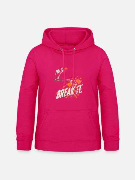 Tontaubenschießen Pull It Break It - Frauen Hoodie - dunkles Pink