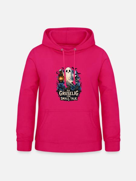 Geist mit Laterne – Gruselige Nacht - Frauen Hoodie - dunkles Pink