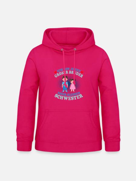 Großer Bruder Kleine Schwester - Frauen Hoodie - dunkles Pink
