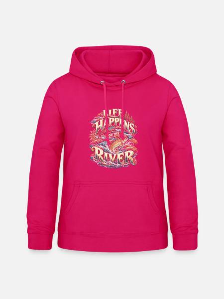 Fliegenfischen Fliegenangler - Frauen Hoodie - dunkles Pink
