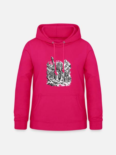 Bergtrolle – Unheimlicher Marsch - Frauen Hoodie - dunkles Pink