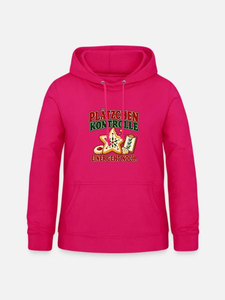 Plätzchenkontrolle Einer geht noch - Frauen Hoodie - dunkles Pink