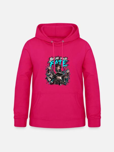 Break Your Fate – Anime Kriegerin - Frauen Hoodie - dunkles Pink