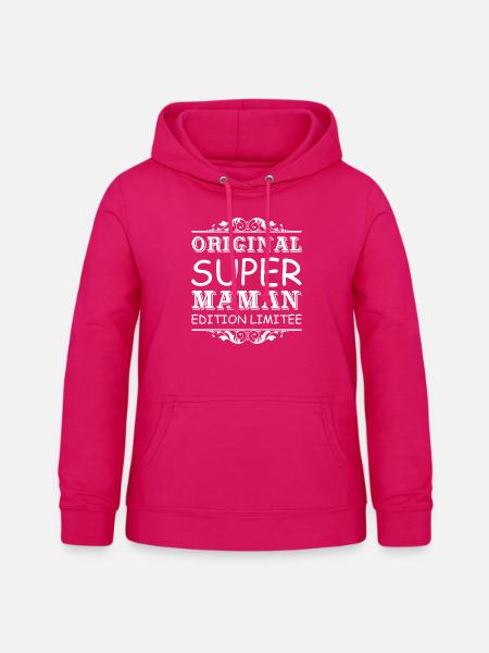Super Mama Geschenk - Frauen Hoodie - dunkles Pink