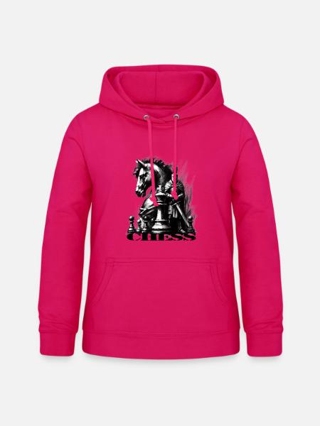 Schach - Frauen Hoodie - dunkles Pink