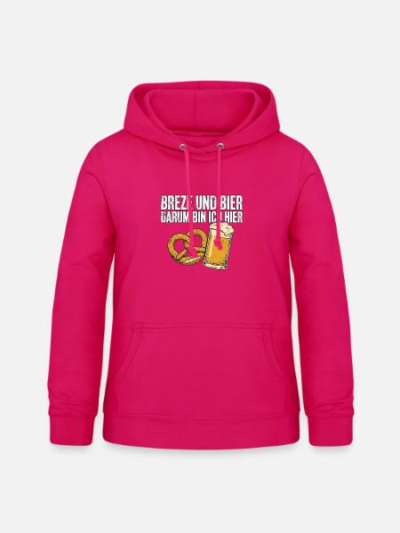 Breze Und Bier Bierzelt - Frauen Hoodie - dunkles Pink