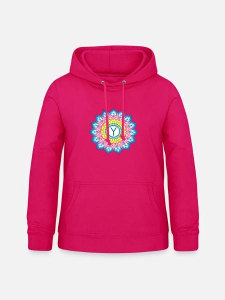 Mandala Y Arc in der Sonne - Frauen Hoodie - dunkles Pink