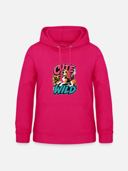 Beagle - Frauen Hoodie - dunkles Pink