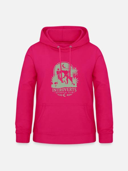 Introverts Botanischer Klub Logo - Frauen Hoodie - dunkles Pink