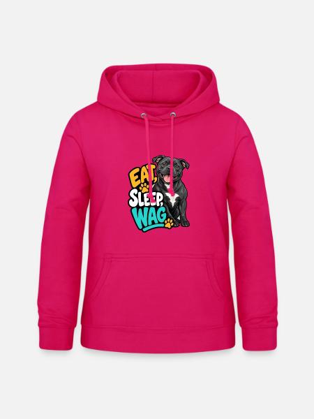 Staffordshire Bull Terrier - Frauen Hoodie - dunkles Pink