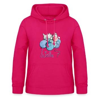 Schaf auf Wolle 7 - Frauen Hoodie - dunkles Pink - Vorne - AI Model Female 172 light (172cm)