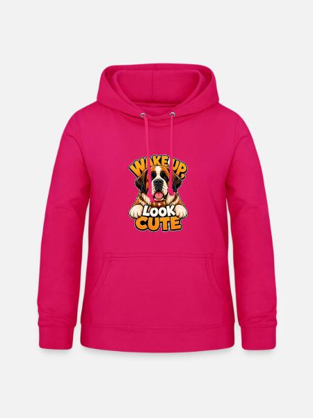 Sankt Bernhard - Frauen Hoodie - dunkles Pink