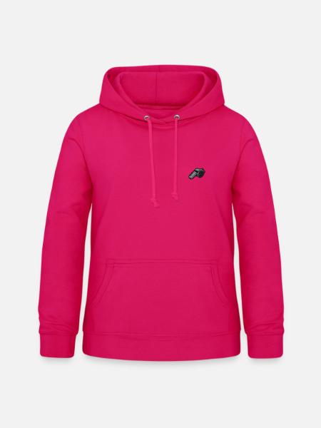 Pfeife bestickt - Frauen Hoodie - dunkles Pink