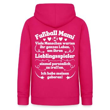 Fußball Mami Lieblingsspieler geboren - Frauen Hoodie - dunkles Pink - Hinten - AI Model Female 172 light (172cm)