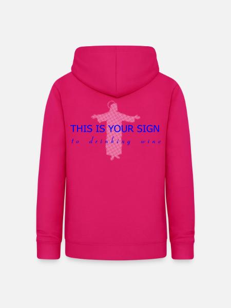 Heiliger Wein - Frauen Hoodie - dunkles Pink