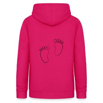 Füße - Frauen Hoodie - dunkles Pink - Hinten - AI Model Female 172 light (172cm)