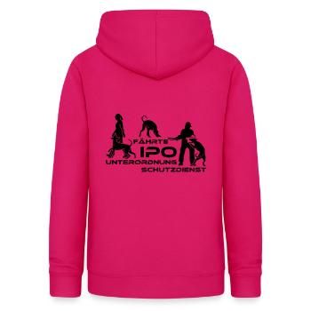 452 Dobermann IPO- VPG - Frauen Hoodie - dunkles Pink - Hinten - AI Model Female 172 light (172cm)