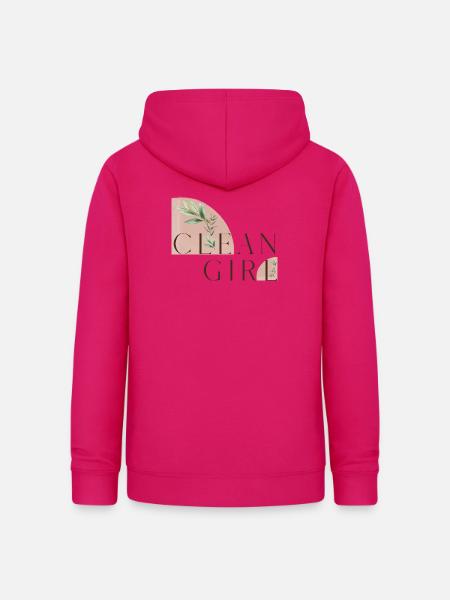 clean girl - Frauen Hoodie - dunkles Pink