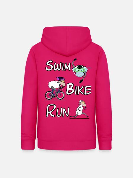 Triathlon - Frauen Hoodie - dunkles Pink