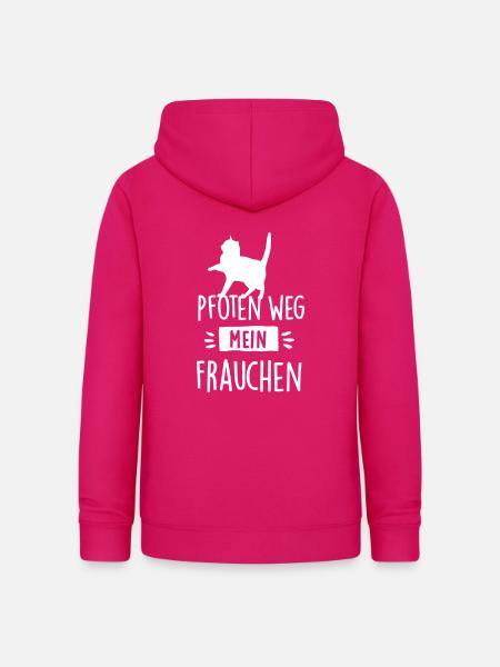 pfoten weg frauchen - Frauen Hoodie - dunkles Pink
