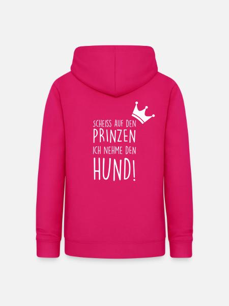 Prinz Hund - Frauen Hoodie - dunkles Pink