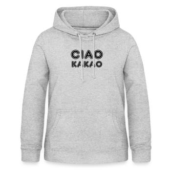 Ciao Kakao - Frauen Hoodie - Hellgrau meliert - Vorne - AI Model Female 172 light (172cm)