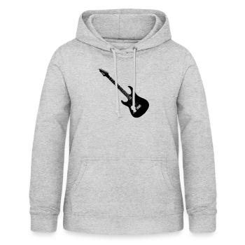 E-Gitarre - Frauen Hoodie - Hellgrau meliert - Vorne - AI Model Female 172 light (172cm)