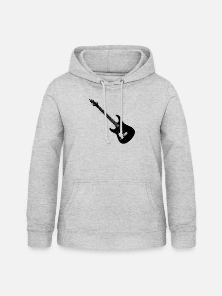 E-Gitarre - Frauen Hoodie - Hellgrau meliert