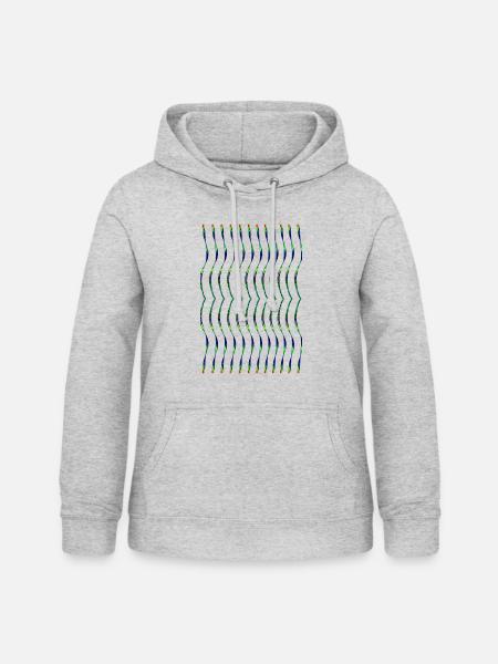 Zickzack - Frauen Hoodie - Hellgrau meliert