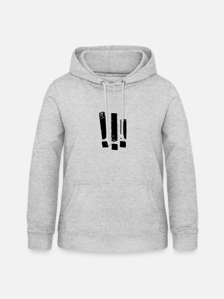 Drei !!! - Frauen Hoodie - Hellgrau meliert