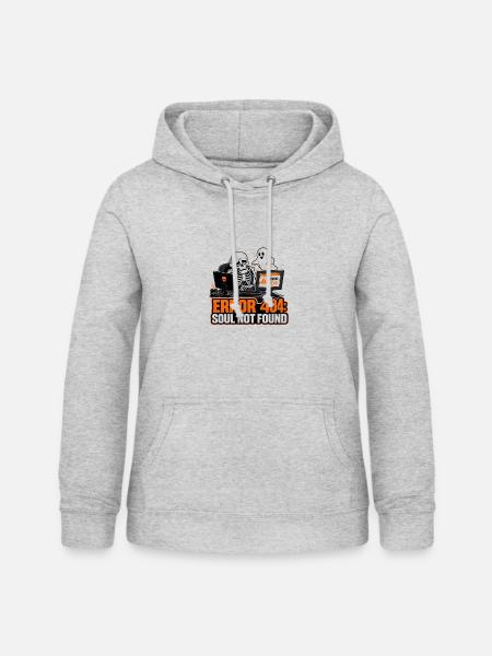 IT-Support-Fehler 404 Seele nicht gefunden - Frauen Hoodie - Hellgrau meliert