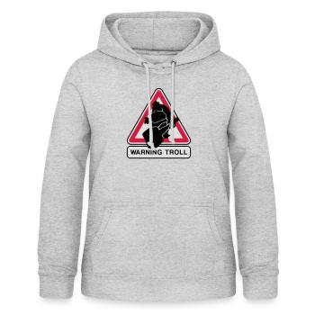 Troll - Frauen Hoodie - Hellgrau meliert - Vorne - AI Model Female 172 light (172cm)