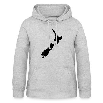 New Zealand - Frauen Hoodie - Hellgrau meliert - Vorne - AI Model Female 172 light (172cm)
