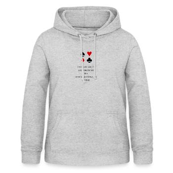 In meinem Kopf - Frauen Hoodie - Hellgrau meliert - Vorne - AI Model Female 172 light (172cm)