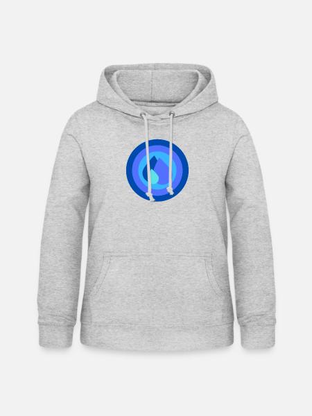Wasser - Frauen Hoodie - Hellgrau meliert