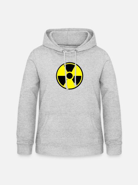 nuklear - Frauen Hoodie - Hellgrau meliert