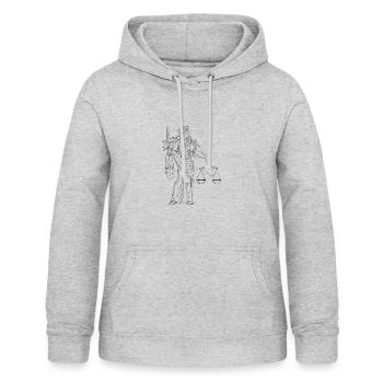 Lady Justice - Women's Hoodie - light heather grey - Front - AI Model Female 172 light (172cm)