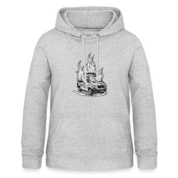 dont smoke in your car - Frauen Hoodie - Hellgrau meliert - Vorne - AI Model Female 172 light (172cm)