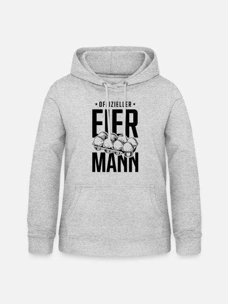 Offizieller Eiermann - Frauen Hoodie - Hellgrau meliert
