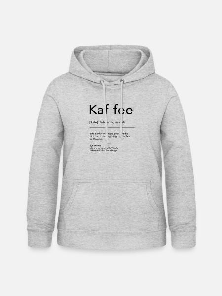 Kaffee - Frauen Hoodie - Hellgrau meliert