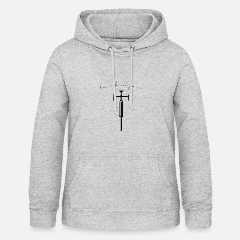 I am the engine - Vélo de course - Sweat à capuche Femme - gris clair chiné